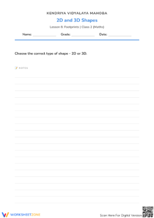 Grade 2 2D & 3D Shapes — Printable No-Prep Worksheet