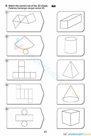 Construct Nets of 3D Shapes
