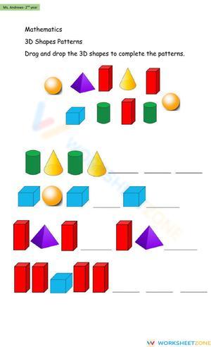 3D Shapes Patterns