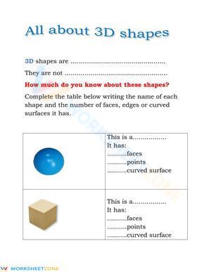 Easy Practice on 3D Shapes