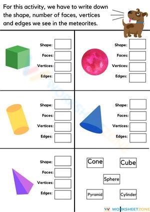 Identifying 3D Shapes Worksheet