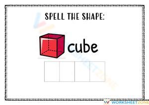 Spell 3D Shapes Worksheet