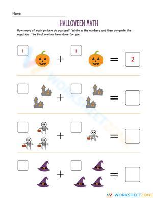 Halloween Math: Doubles and Near Doubles Addition