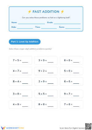 Grade 2 Addition — Complete No-Prep Printable Worksheet