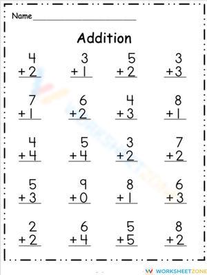 Practice Single Digit Addition