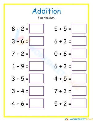 Fun Addition Practice Worksheet