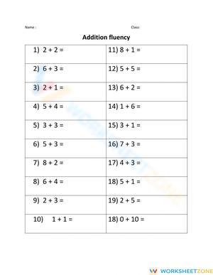 Practice Adding to 10: Worksheet