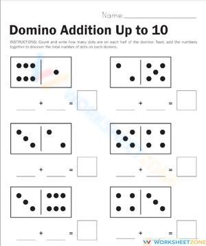 Domino Addition Up to 10