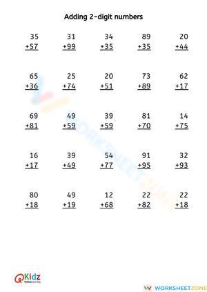 Addition with 2-Digit Numbers
