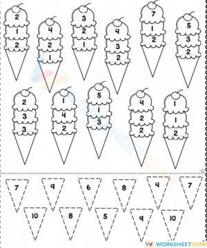 Adding 3 Numbers Practice Sheet for Math