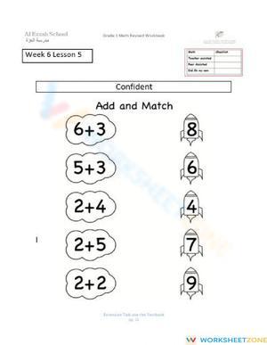 First Grade Math Worksheet for Skill Development