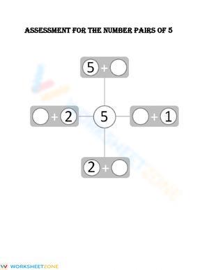 Assess Number Pairs of 5 with this Worksheet