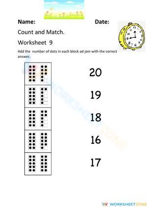 Count and Match: Math Worksheet