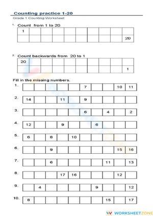 Math Practice Worksheet for Students