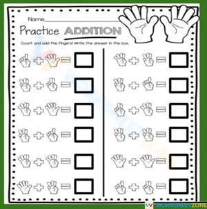 Hands-On Math: Finger Counting Addition