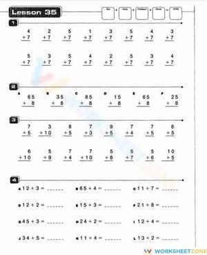 Lesson Practice Sheet
