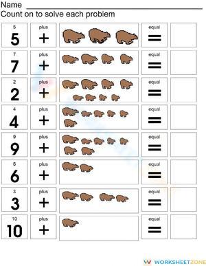 Counting On Worksheet