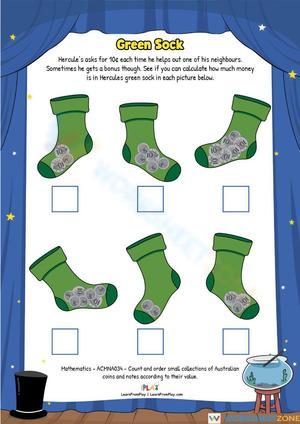 The Magnificent Hercules Quick - Green Sock