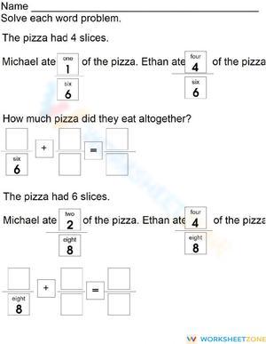 Adding Fractions Worksheet for Practice