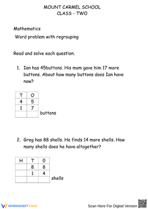 Engaging Math Problems Practice Worksheet