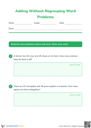 Printable Addition Word Problems | Grade 2 Math