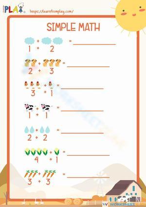 Dad Wishing: Simple Maths Worksheet