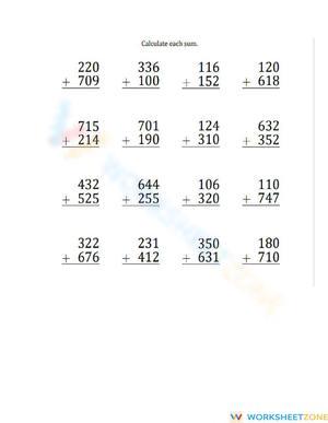 Triple-Digit Addition with Regrouping