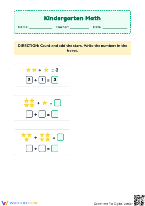 Kindergarten Addition Worksheet | Printable Math Ready