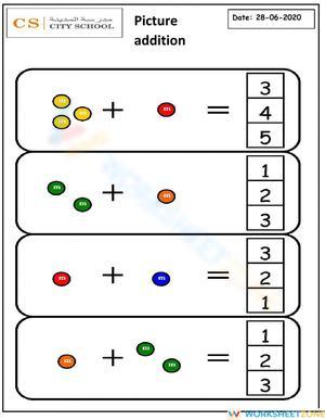 Engage in Picture Addition with this Worksheet
