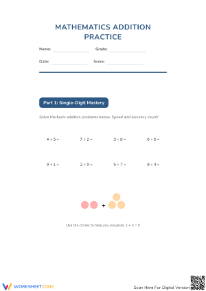 Printable Addition Worksheet | Grade 2 Math Practice