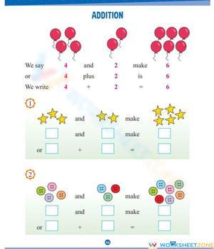 Practice Addition with 4 and 6 Worksheet