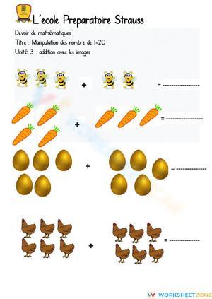 Maths Nursery Addition Worksheet