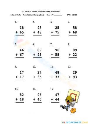 2-Digit Addition: Math Skills Practice