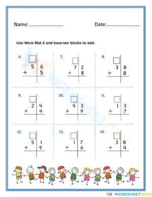 Regrouping: Adding One-Digit to Two-Digit