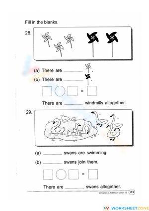 Addition Solving Problem Worksheet: Math Practice