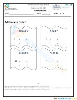 Extra Worksheet: Practice and Enhance Your Skills