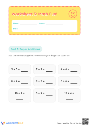 Printable Addition & Subtraction Worksheet | Grade 2 Math