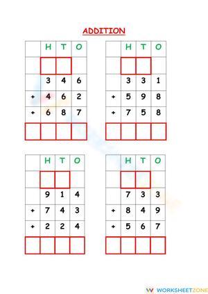 Addition Worksheet for Practice