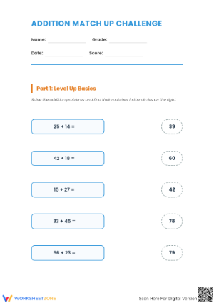 Printable: Multi-Digit Addition Worksheet | Grade 4 Math