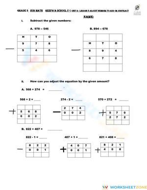 Adjusting Numbers Addition Strategies
