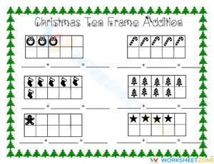 Christmas Ten Frame Addition Fun