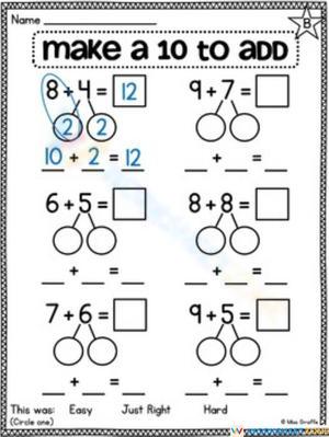 Make Up to 10 to Add: Practice Addition Skills