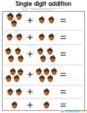 Practice Single Digit Addition with This Fun Sheet
