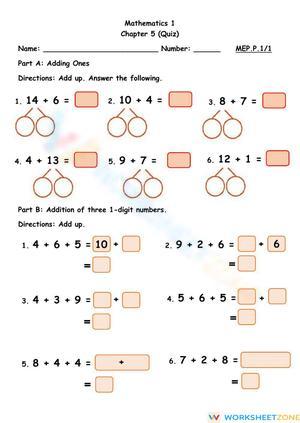 Addition within 20: Practice Addition Skills