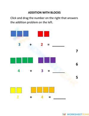 Addition with Blocks: Visual Math