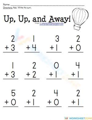 Addition Within 10 Practice Sheet