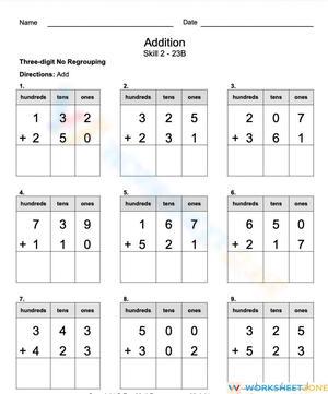 Addition Skills with Practice