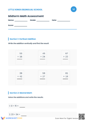 3.NBT.A.2 Worksheet: Multi-Digit Addition — Grade 3 Aligned