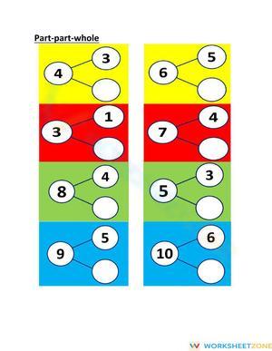 Understand Part-Part-Whole with This Worksheet to 10