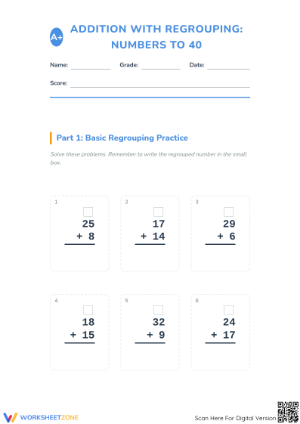 Printable 2-Digit Addition Worksheet | Grade 2 Math